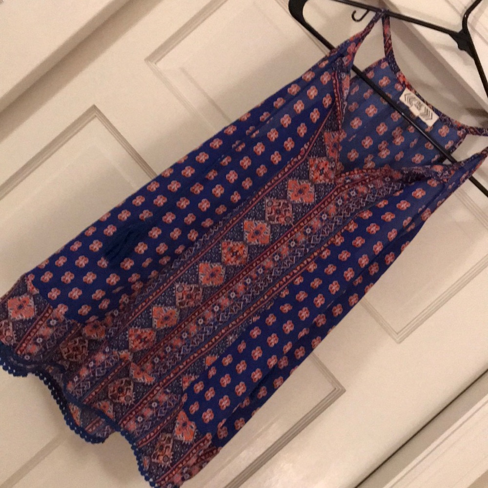 Sleeveless Top Size Medium with Tassels